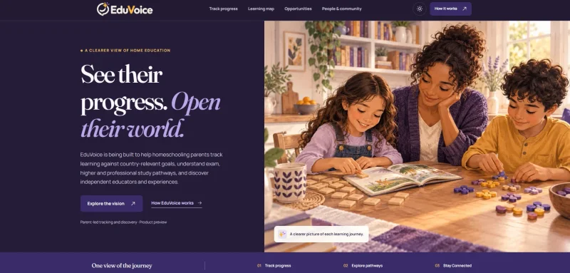 The EduVoice website