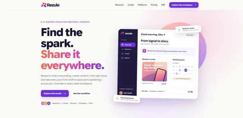 The Rezule website